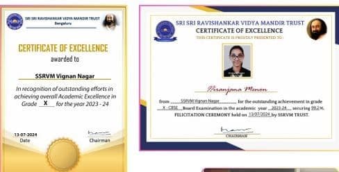 CERTIFICATE STD X